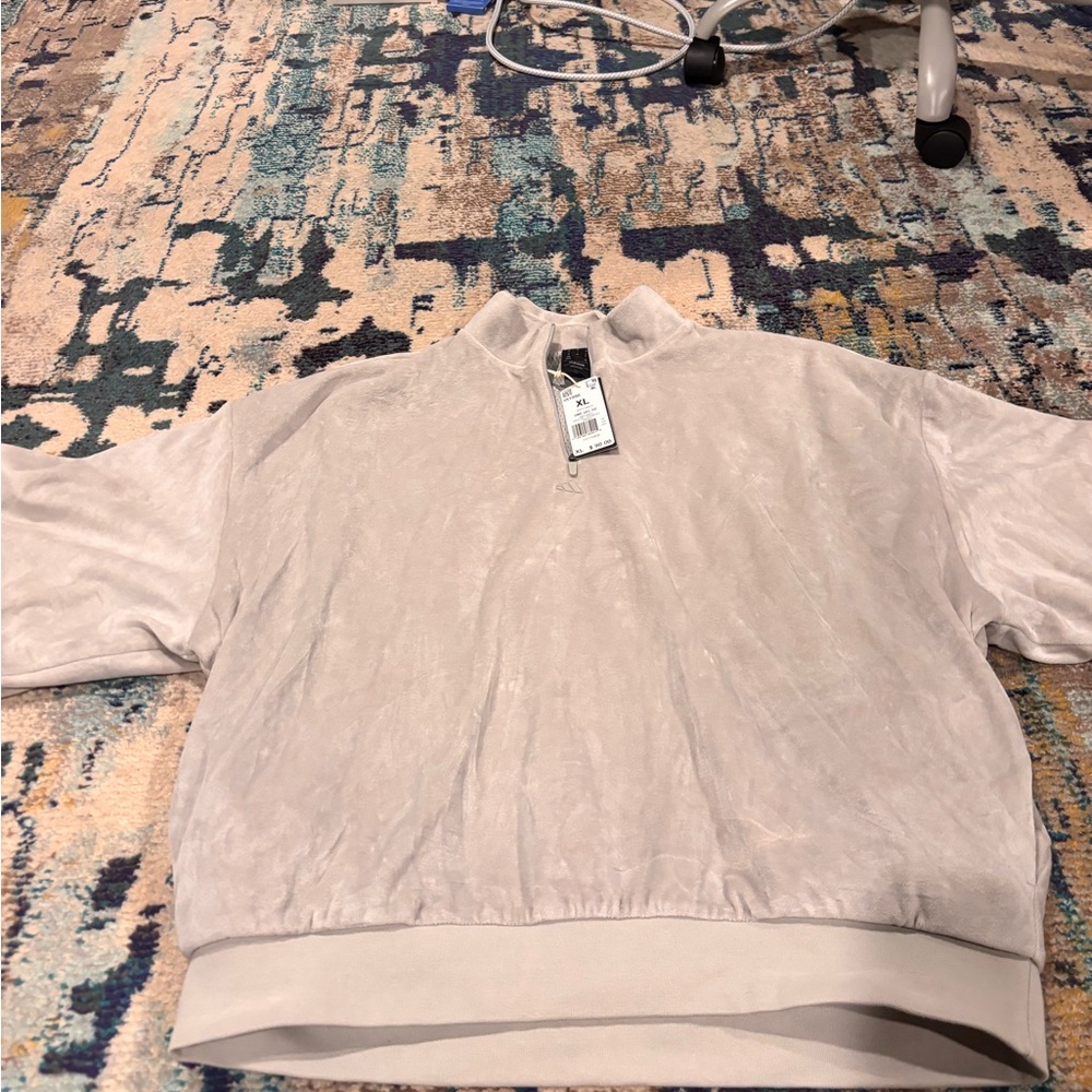 Adidas Gray Quarter-Zip Pullover